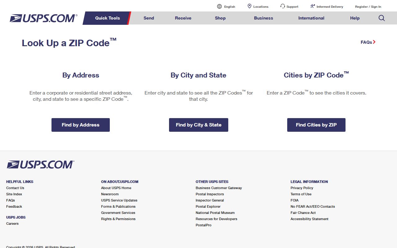 Campbell ZIP code directory USPS lookup interface